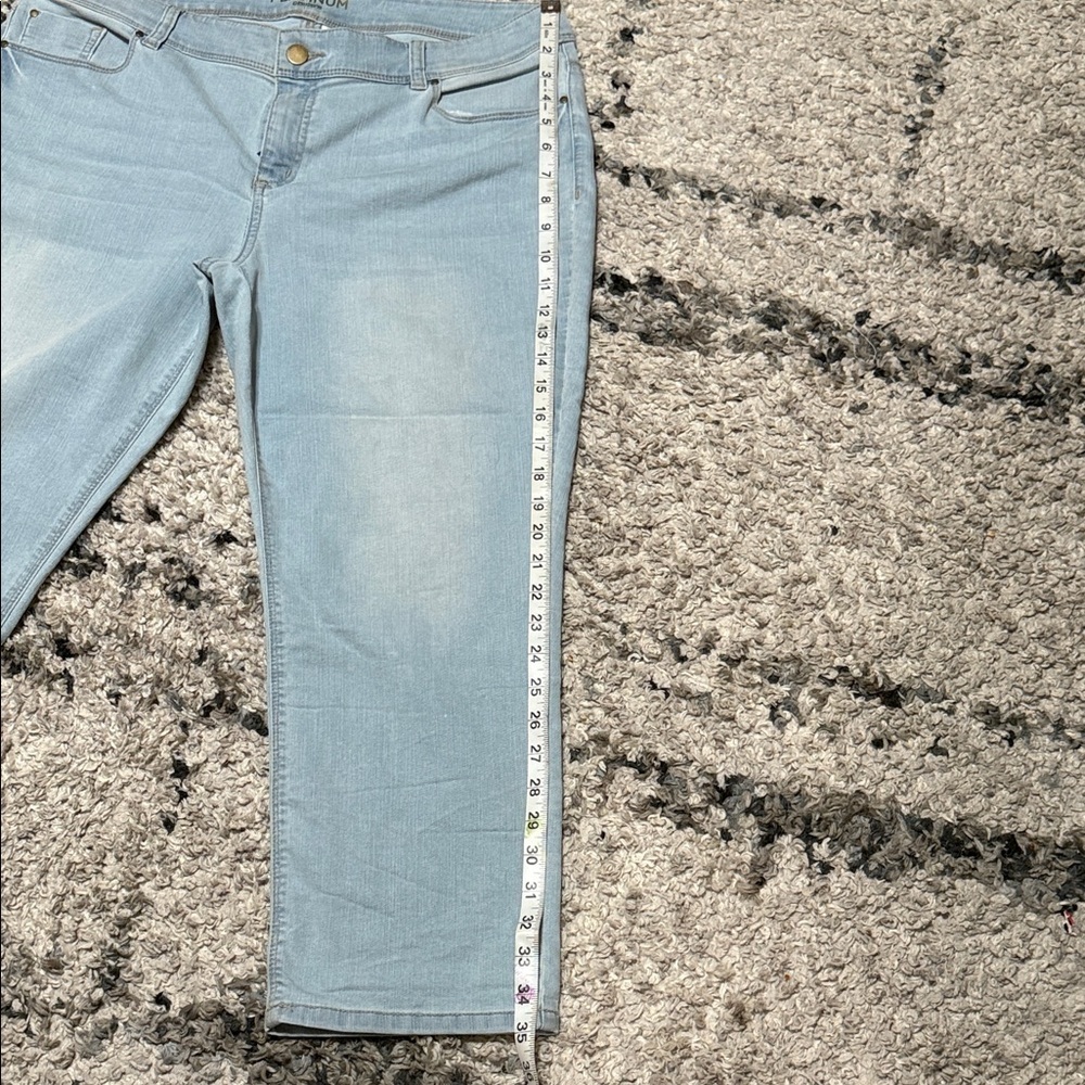 Chico's Light Blue Straight Leg Jeans - Picture 6 of 10